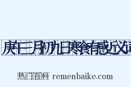 庚午三月初九日寒食有感近义词是什么意思的图片